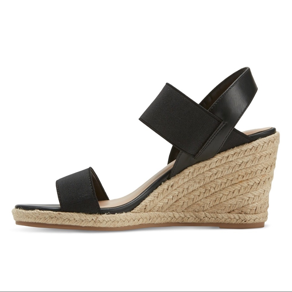Merona Janet Elastic Espadrille Wedge Sandals New - Picture 2 of 4